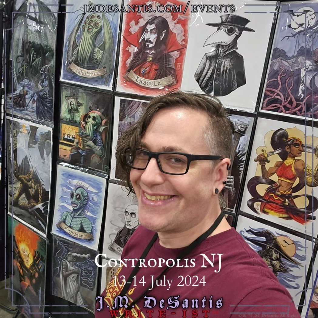 jmdesantis's tweet photo. Another weekend. Another convention. Artist Alley A7 at CONTROPOLIS NEW JERSEY!
#Writeist #author #artist #writer:
#DarkFantasy & #Horror #books #novels #comics #art #stickers #artcommissions https://t.co/ZmI19pKZsk