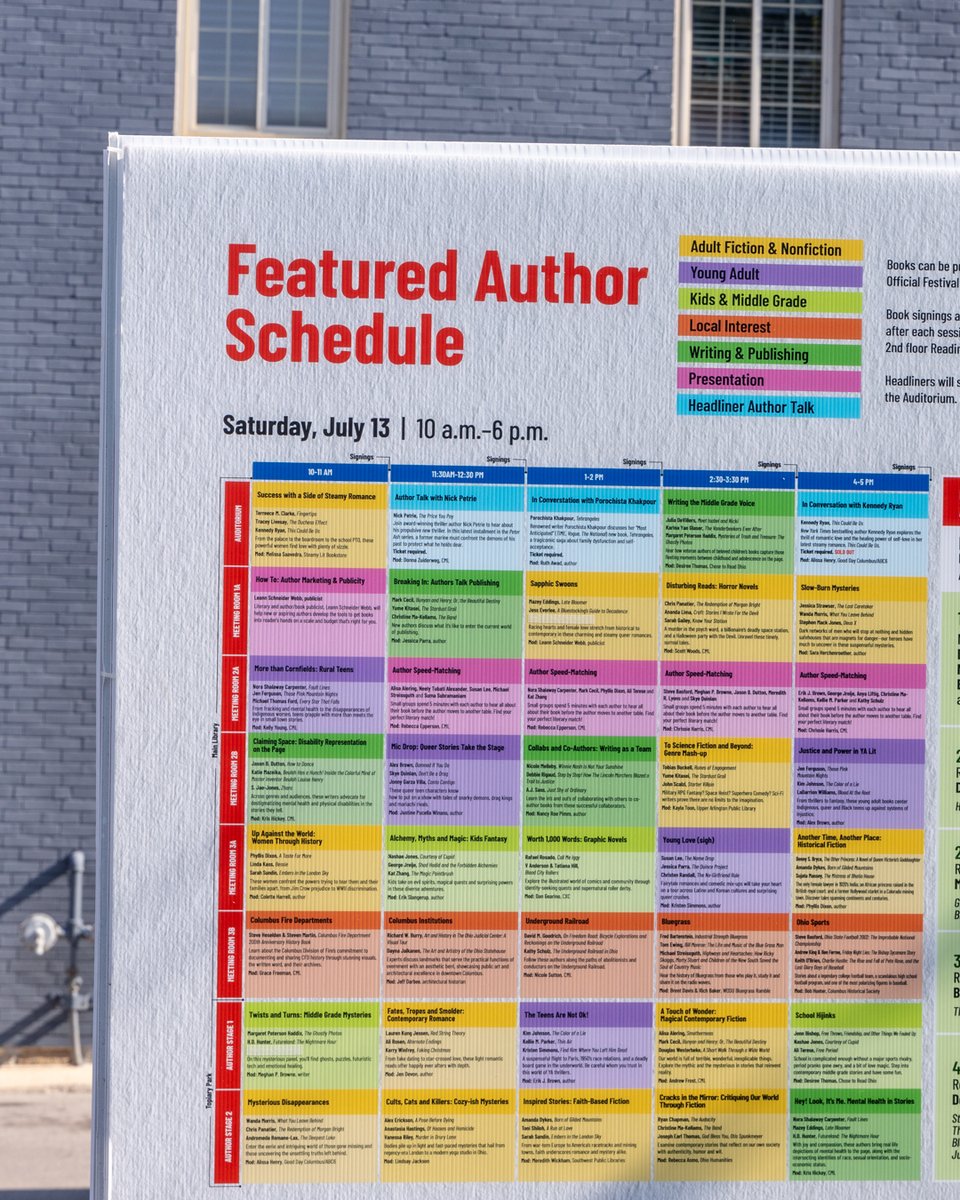 Give it up for DAY ONE! The Columbus Book Festival is officially ON ☀️🎉