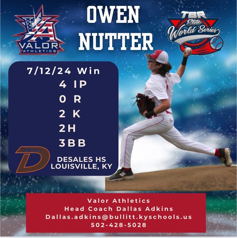 Valor_Athletics (@valor_baseball_) on Twitter photo Game 4 win to get us to 3-1 in pool play! <a href="/OwenNutter2027/">Owen Nutter</a>
<a href="/NCHSBaseball/">Nelson County Cardinal Baseball</a> @DesalesBBall Game 4 win to get us to 3-1 in pool play! <a href="/OwenNutter2027/">Owen Nutter</a>
<a href="/NCHSBaseball/">Nelson County Cardinal Baseball</a> @DesalesBBall