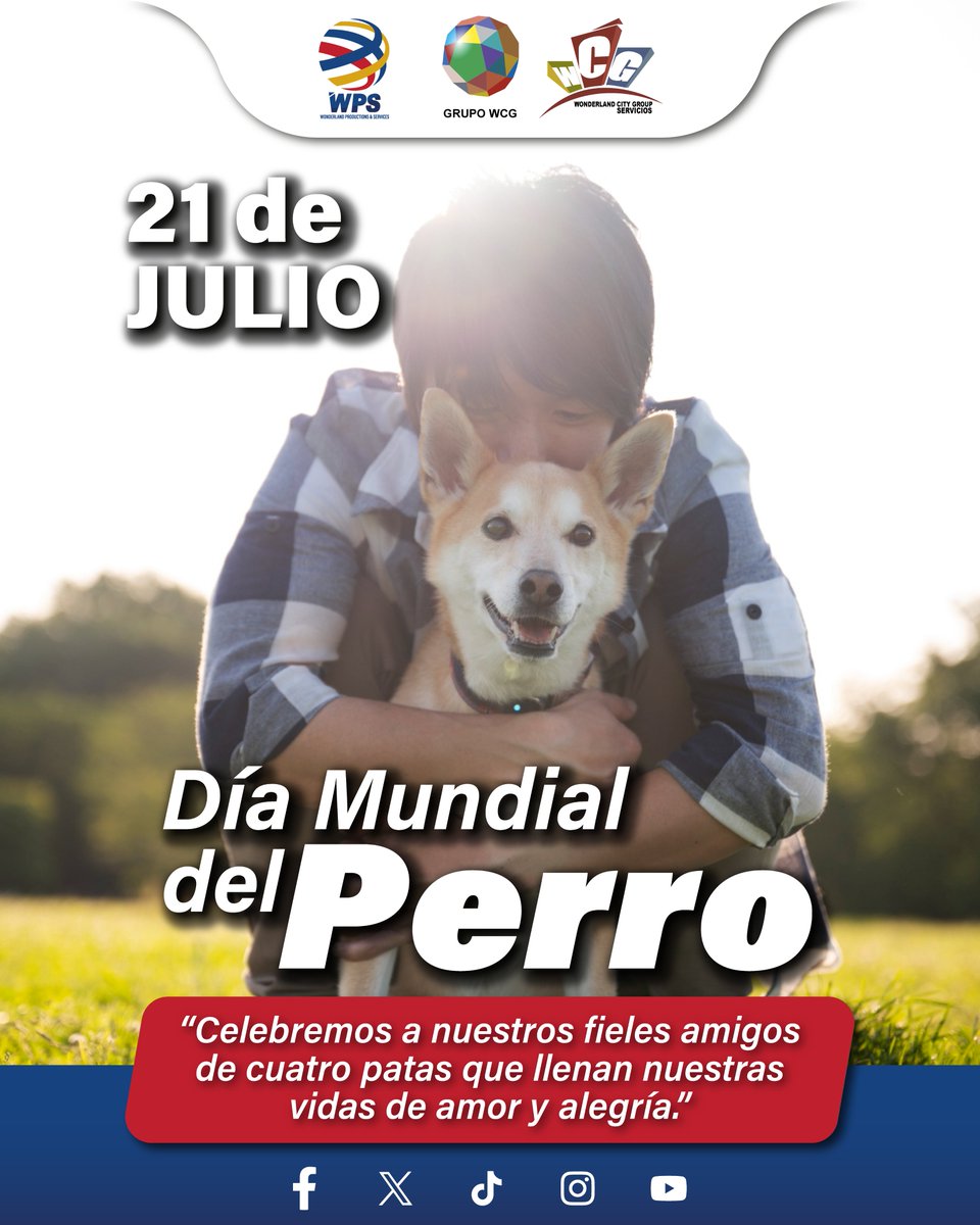WPS_Peru's tweet photo. Hoy, 21 de julio, celebramos el Día Mundial del Perro. 🐶❤️ Agradecemos a nuestros fieles amigos por su amor incondicional y alegría. ¡Cuidémoslos y celebremos juntos! 

#DíaMundialDelPerro #AmorPerruno #MejorAmigo https://t.co/VF3erji6s5