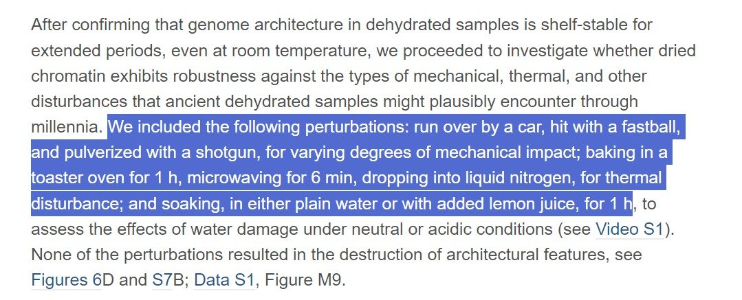 This is my new favorite Figure 6 and Methods section paragraph ever. Epic stuff

"We included the following perturbations: run over by a car, hit with a fastball, and pulverized with a shotgun, for varying degrees of mechanical impact"