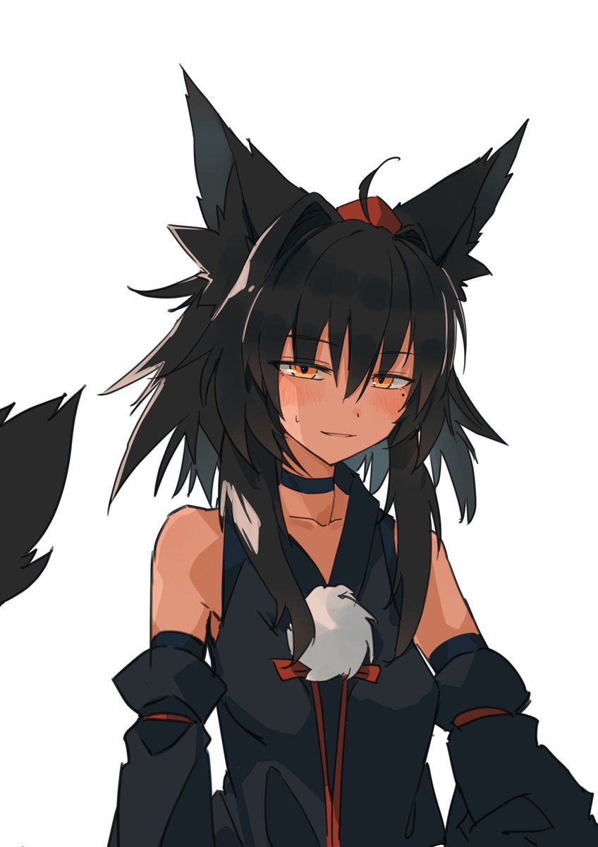 東方「#東方Project #黒椛 #犬走椛 黒椛に好きって言ってみた「色んな人に言っ」|係長代理のイラスト