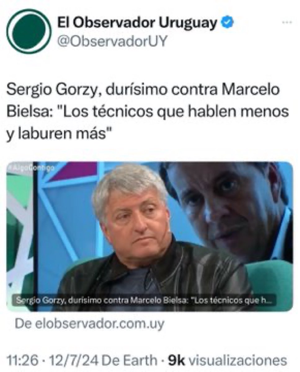 diego_vignolo's tweet photo. Dice gorzy que “los tecnicos hanlen menos y laburen mas” que para hablar mucho y laburar poco ya están los periodistas deportivos https://t.co/zPyKDurvQm