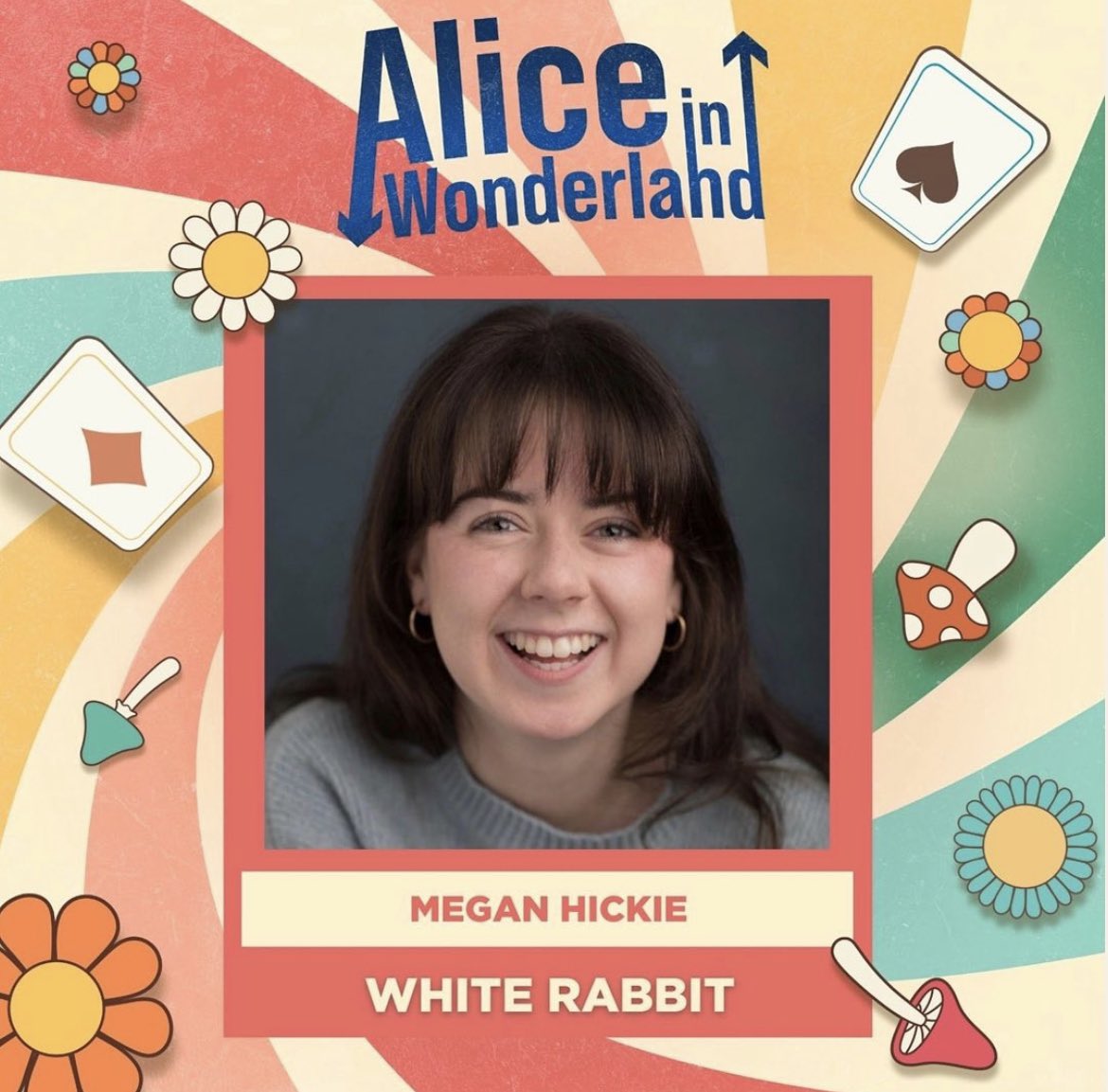 HickieMegan's tweet photo. This beautiful little show opens on Friday (19th) itโs been a joy to be apart of so far! โค๏ธ
Catch me as the White Rabbit till 21/7 then who knows after that ๐ #understudylife https://t.co/48E264jK0n