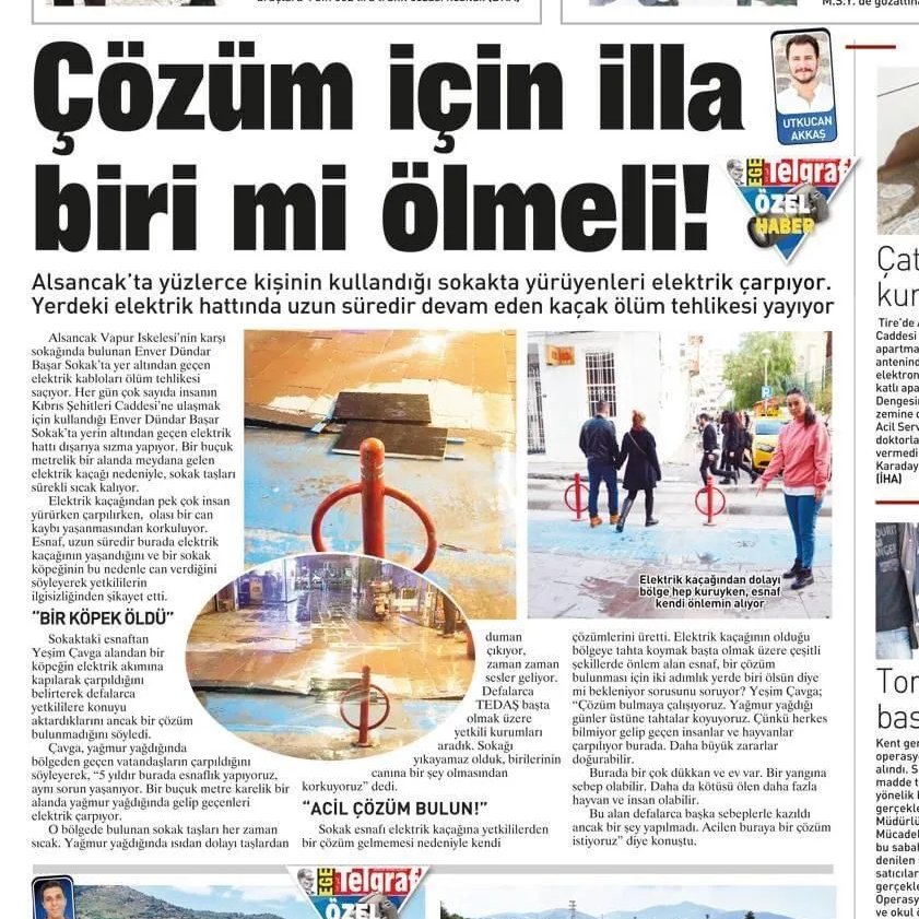 Medyanin50Tonu's tweet photo. 🔴 İzmir Alsancak'ta 2 kişinin elektrik akımına kapılarak öldüğü yerle ilgili daha önce elektrik dağıtım şirketine defalarca şikayet yapıldığı, konunun yerel medyada bile yer aldığı ortaya çıktı. 

(Ege Telgraf) https://t.co/9t2V8mwQbU