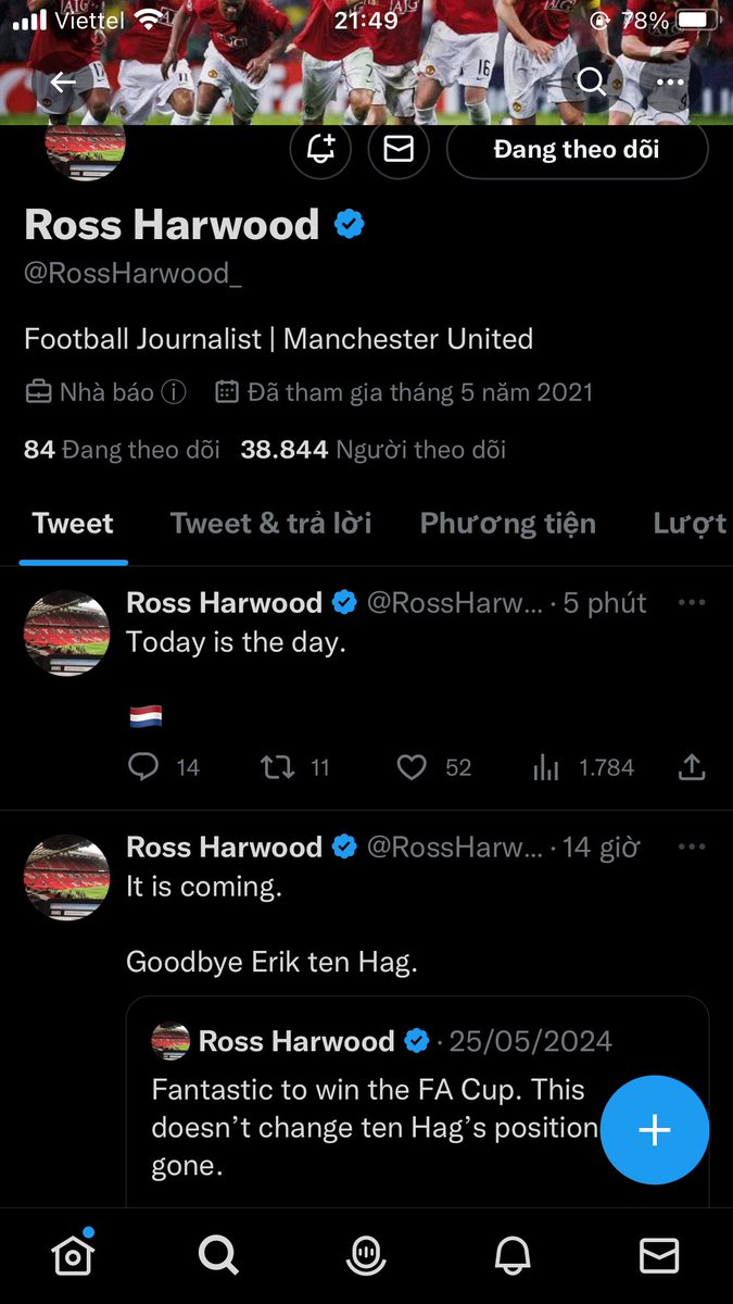 ngnghung's tweet photo. @RossHarwood_ Is it true like Ten Hag sacked soon? https://t.co/tQXleqzox7