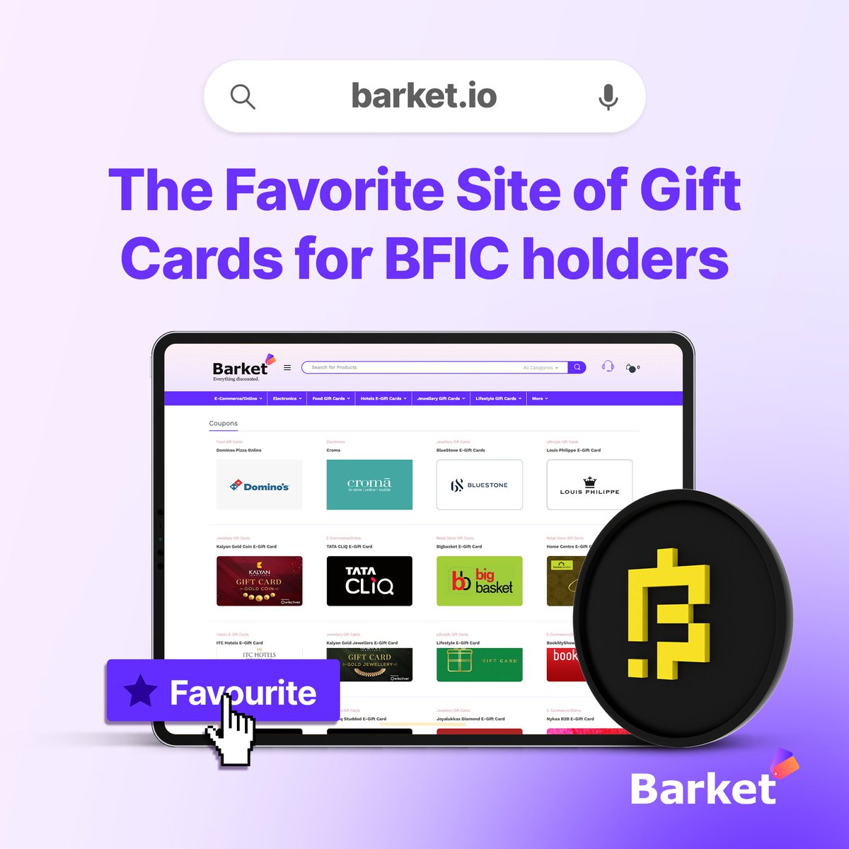 Barket_io's tweet photo. Tired of searching for the perfect #giftcard❓ 
Your favorite site for gift cards, tailored for #BFIC holders, is now #LIVE! 
Welcome to Barket—a hub for all the global brands you love,
#Barket makes #shopping smart and effortless! #couponcode https://t.co/UeUCxghH2o