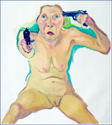 anjijoy's tweet image. The problem is racism white supremacy.

Unless white people live for justice, for all 
[he/she who needs the most help gets the most help]
white people will remain ecocidal, genocidal, homicidal &amp;amp; suicidal.

Maria Lassnig (1919-2014)&apos;s portrait 
&apos;You or Me&apos; Mexican standoff.