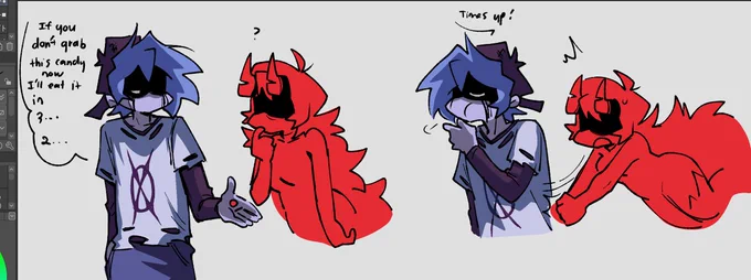 i should draw them pulling eachother's hearts out next time 