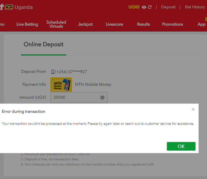 AlexAdiga1's tweet photo. @SportyBet What's wrong with @sportybetug ? I can't deposit into my account! This has been going on for close to three months now. And no useful info. from them.
Am I being shadow-banned? https://t.co/pQ0jEIX0IG
