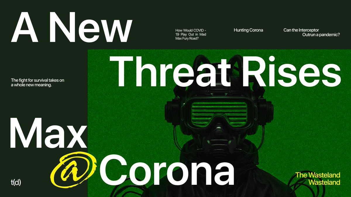 If corona was a thing in the Mad Max Fury Road universe...

typo inspired by <a href="/oliver_gareis/">Oliver Gareis</a>

#typodeep #typography #poster #typo #typography