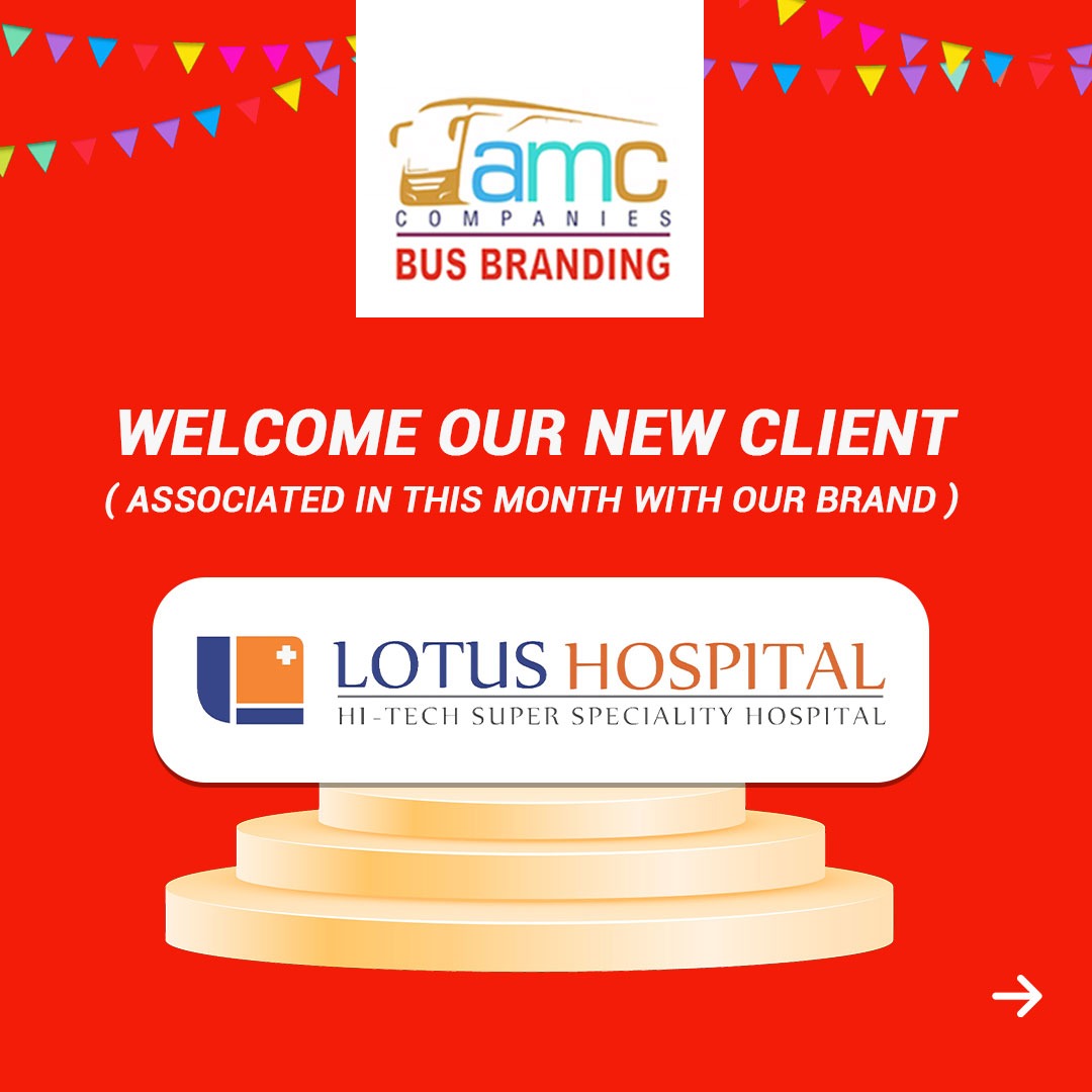 AmcCompanies's tweet photo. 🎉 Exciting News! 🎉 We're thrilled to welcome Lotus Hospitals to the AMC family! As a leading Pediatric center in Hyderabad, together we'll achieve amazing results. Stay tuned for updates! 🌟 #amccompanies #amc #busbranding #branding #busad #adagency #advertisingagency https://t.co/AebAQxsrak