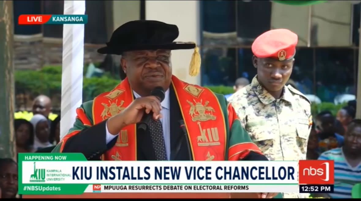 Maj Gen Kahinda Otafiire: Do not allow people to tell you, we are stealing on your behalf. Leaders do not steal, we do not elect leaders to steal.

<a href="/kiuvarsity/">Kampala International University</a> 

#KIU29thGrad #ExploringtheHeights #NBSUpdates