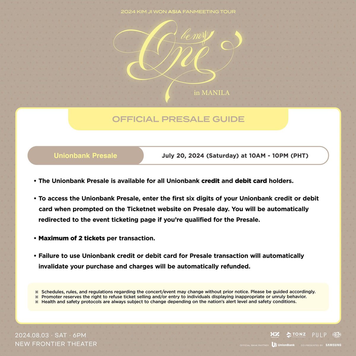 vamary__'s tweet photo. Will open ticketing assistance pre-sale for #bemyoneinmanila 2 pcs only. Send me a DM 🙌

Minimal Fee only

#BeMyOneinManila #KimJiWon
#kimjiwon
#presale
#ticketassistance https://t.co/hSxaOGSto0