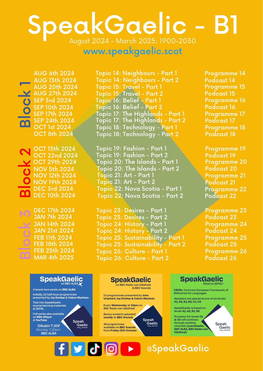 ‼️ Attention all Gaelic lovers ‼️ 

👨‍🏫 <a href="/SpeakGaelic/">SpeakGaelic</a> B1 Part 2 classes begin soon.

✍️ Get in touch to reserve a place.

🔗 Visit my site for more info - gaelicwithalasdair.wordpress.com

#Gaelic #Gàidhlig #LearnGaelic #GaelicWithAlasdair