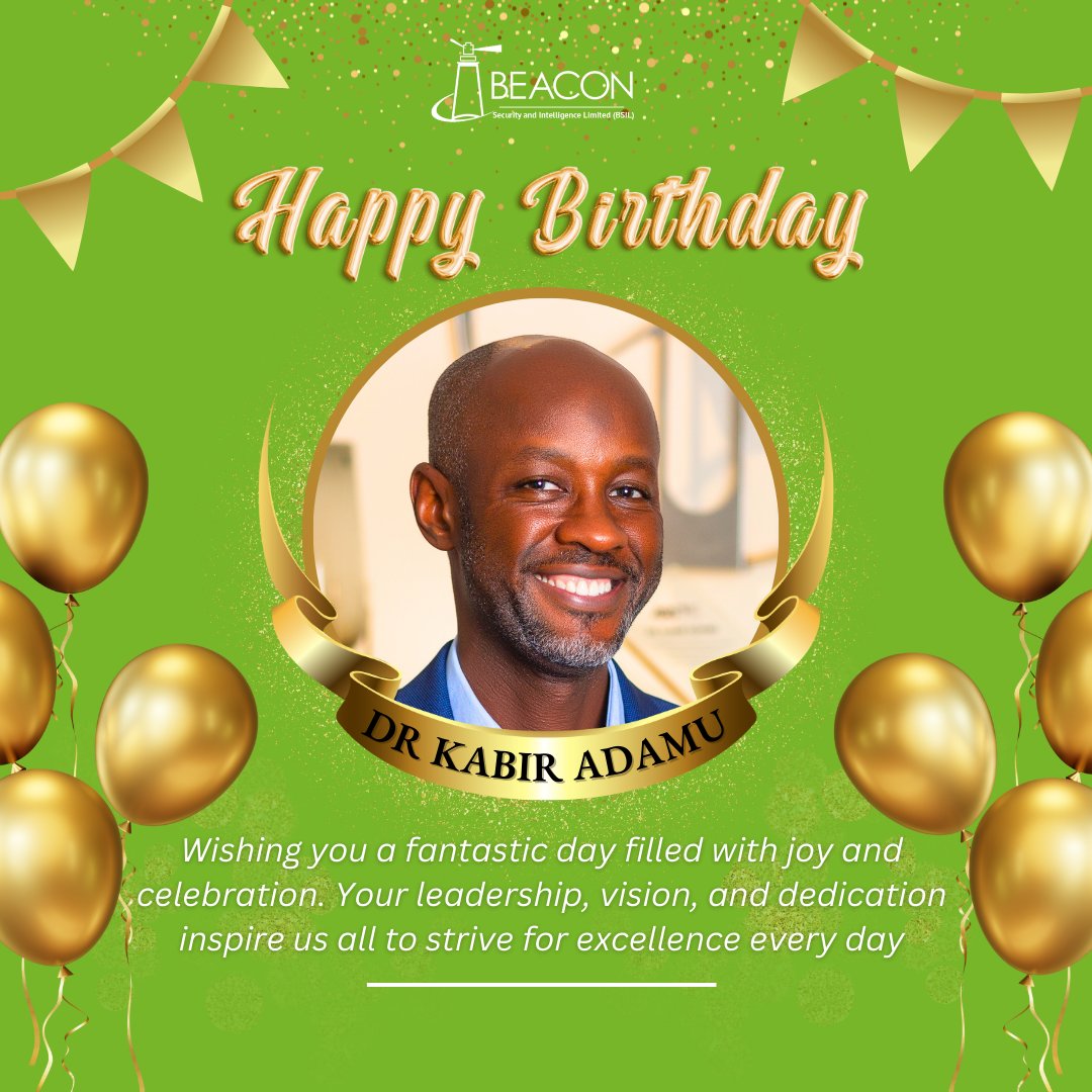 Happy Birthday to our incredible boss and leader <a href="/kbadtweet/">Kabir Adamu (KbAd)</a> 

May this year bring you continued success, joy, and the fulfilment of all your aspirations. Here's to another year of leading with excellence and making impactful contributions to our field.

From all of us at Beacon!