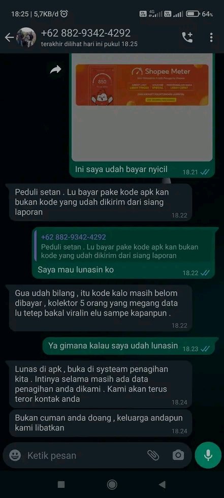 Screenshot Kejahatan Pinjol tweet media