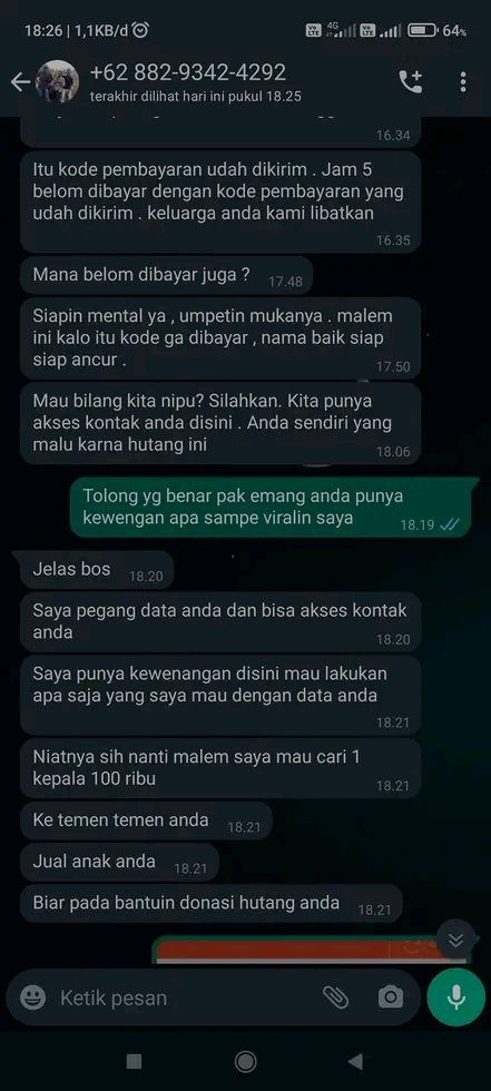 Screenshot Kejahatan Pinjol tweet media