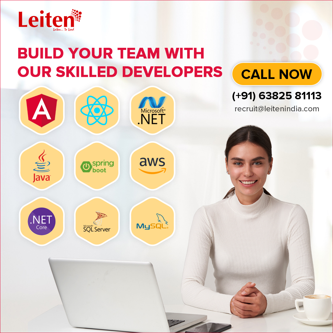 LeitenTech's tweet image. Our experienced IT resources readily available for your projects who can resolve the technical challenges with robust solutions. With proficiency in multiple technologies, your optimum will be reach through maximum.
#angular #angulardeveloper #angularfullstack #react #reactjs