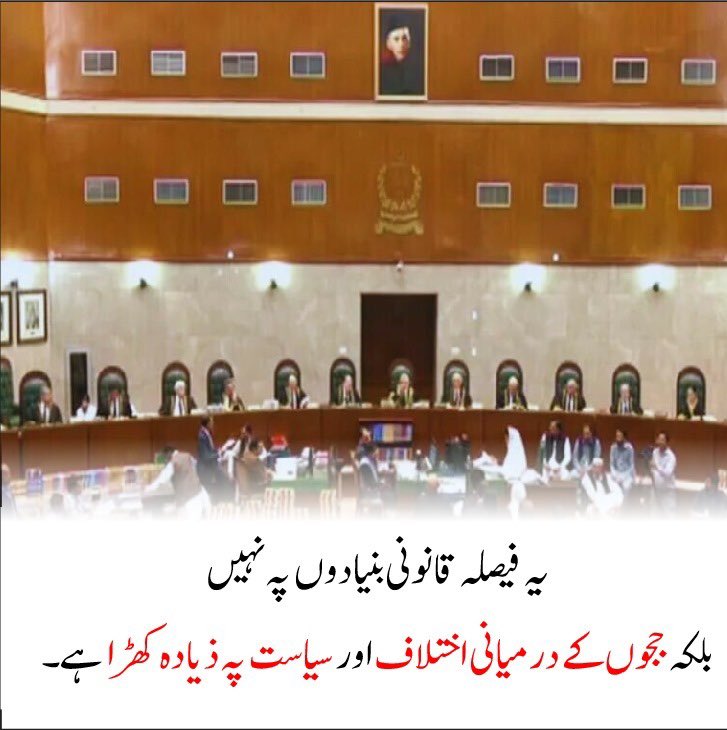 lol_uggh's tweet photo. This judgment demonstrates how the Supreme Court has strayed from constitutional adherence, favoring political convenience over legal integrity. #آئین_کی_پامالی_نامنظور https://t.co/Q3OI2ahFph