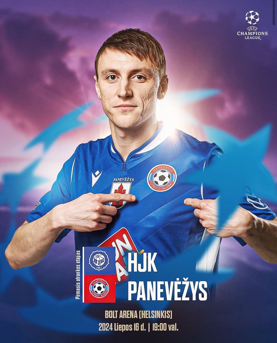 FkPanevezys's tweet photo. Dziaugiames galédami pranesti, kad klubui pavyko isigyti atsakomujy rungtyniy su Helsinkio HJK transliacijos Lietuvoje teises. Tai reiskia, kad Lietuvos futbolo gerbejai gales nemokamai stebèti UEFA Cempiony lygos atrankos isvykos rungtynes.
Transliacija portale DELFI / DELFI TV https://t.co/zIvlfhiS0B
