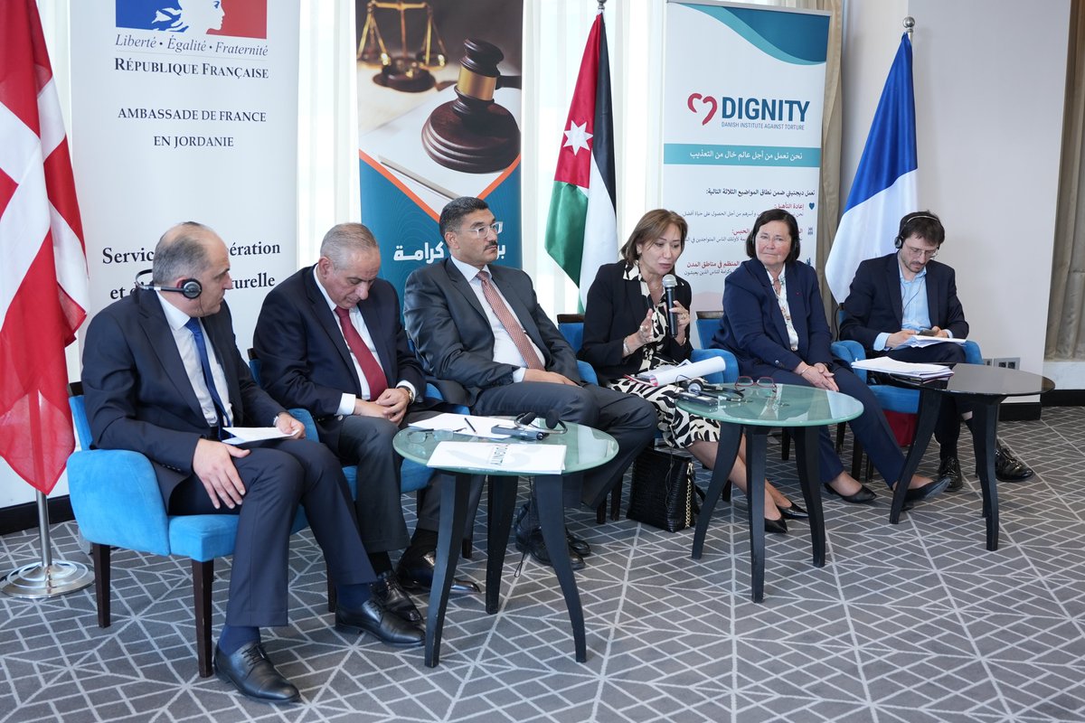 In a panel discussion titled "Exploring Human Rights-Based Alternatives to Pre-Trial Detention," organized by DIGNITY and the French Embassy in Amman, the experts discussed alternatives to pretrial detention( 1)