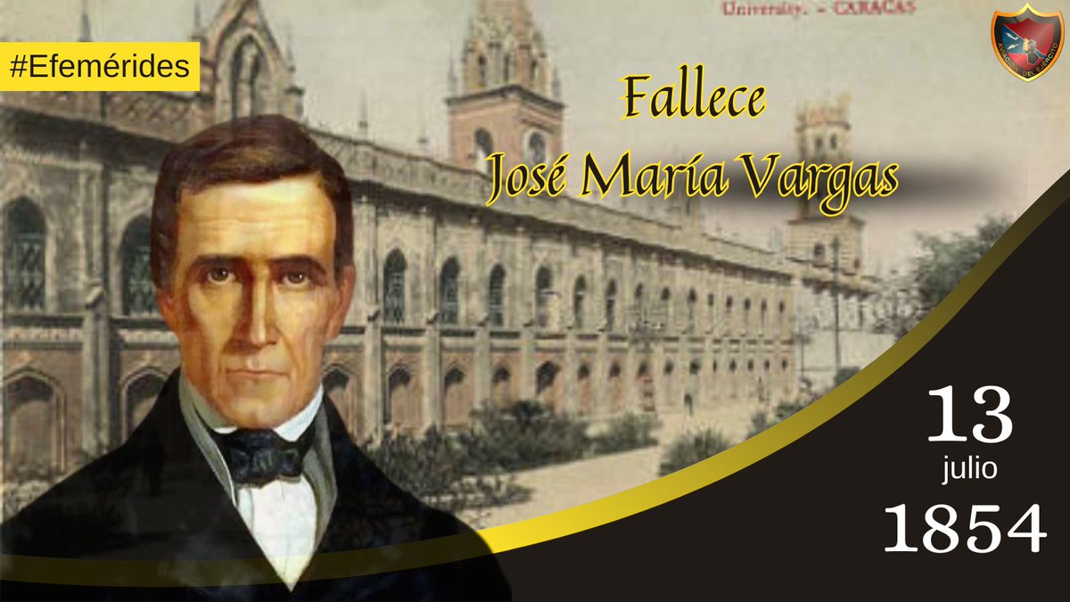 arma_maestra's tweet photo. 📆 #13Jul || Rendimos homenaje a José María Vargas, hombre de luces y médico eminente, dedicado y comprometido; quien además se destacó como escritor, educador y político, llegando a ocupar el cargo de Presidente de la República en 1835.
#FANB https://t.co/tJsHcosc2t