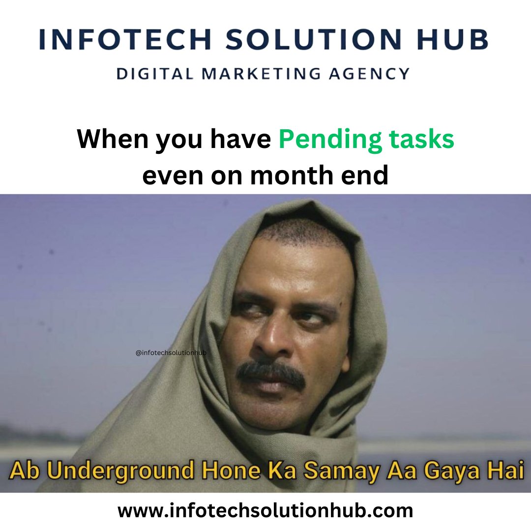 ish_agency's tweet photo. Ab Underground Hone Ka Samay Aa Gaya Hai.🤫
INFOTECHSOLUTIONHUB🔥
Contact Us: +91-8745932636
infotechsolutionshub@gmail.com
#infotechsolutionhub #digitalart #digitalmarketingagency #digitalmarketingpost #meme #officetime #corporate #job #india #delhi #laxminagar https://t.co/c98HxE3kbE