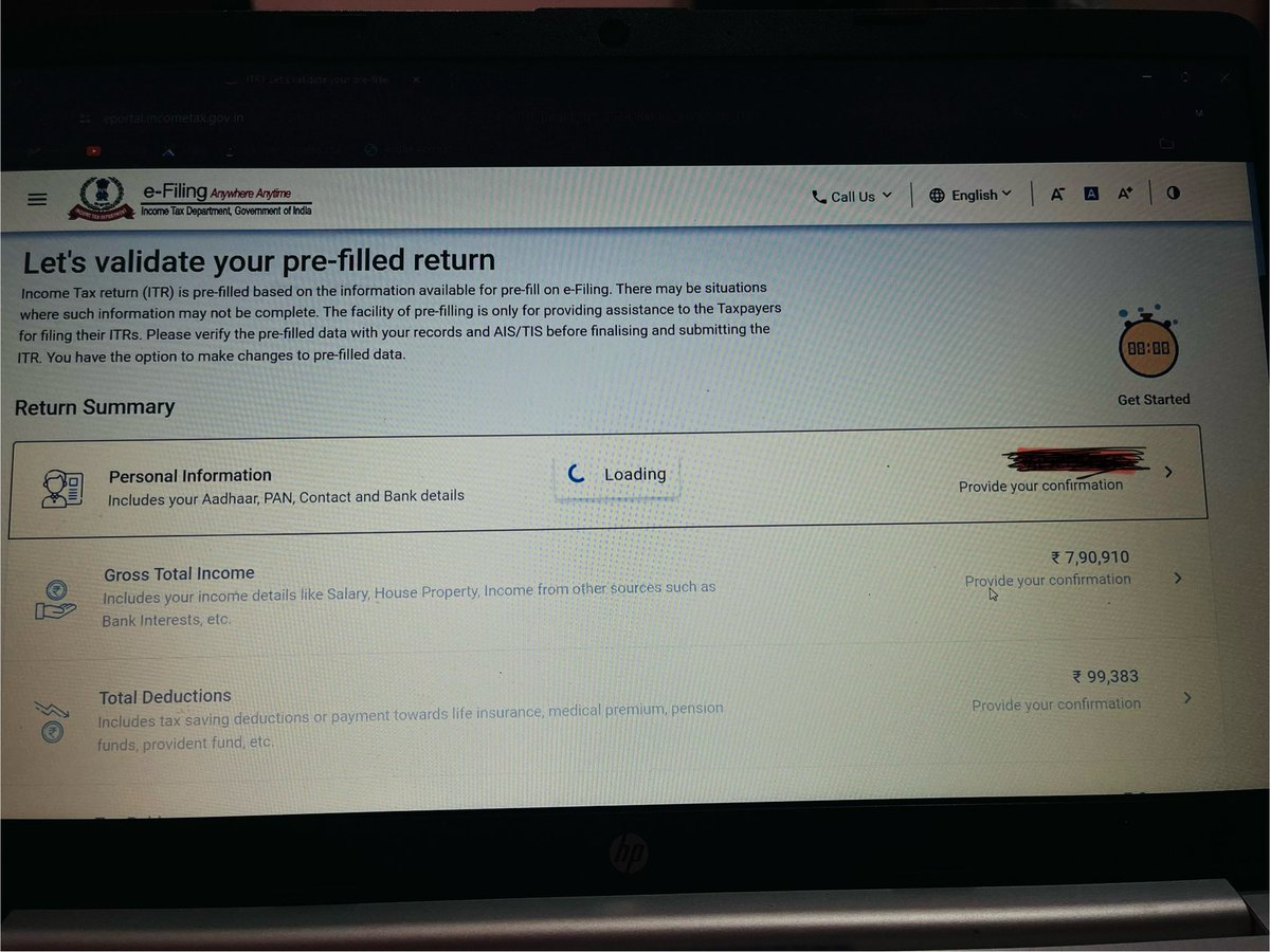 iamrealprvz's tweet photo. #IncomeTax
@IncomeTaxIndia 

Kindly fix the portal at the earliest.

Almost 10 minutes passed, it is still loading 🥲 https://t.co/ephhnwsVeP