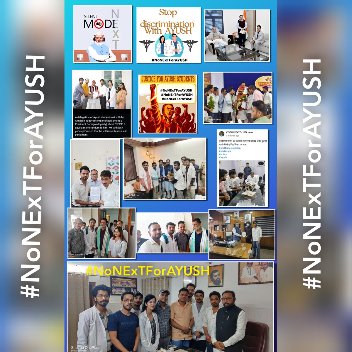 dr_mcim's tweet photo. सरकार BAMS,BUMS,BHMS
आयुष छात्रों के साथ पूरी तरह से अनुचित व्यवहार कर रही है
NExTExam आयुष छात्रों के साथ अन्याय है 
सरकार को उनके विरोध पर ध्यान देना चाहिए 
NExTExam रद्द करने की मांग आयुष छात्रों की वैध मांग है 
NExTExam रद्द होना चाहिए
#NoNExTForAYUSH

https://t.co/7TG6AkRSPA https://t.co/pT9GPUehAF
