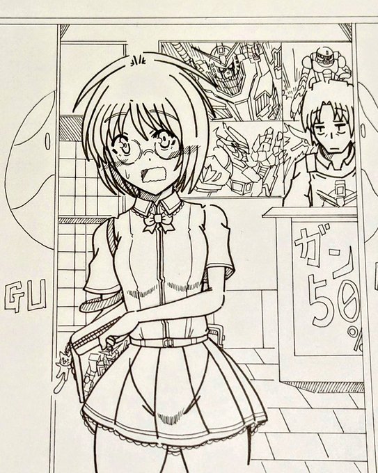 ナギサ達が通っている学校の近くにあるガンプラショップ、店員さんはいつも眠そうです。
#BWGBM 