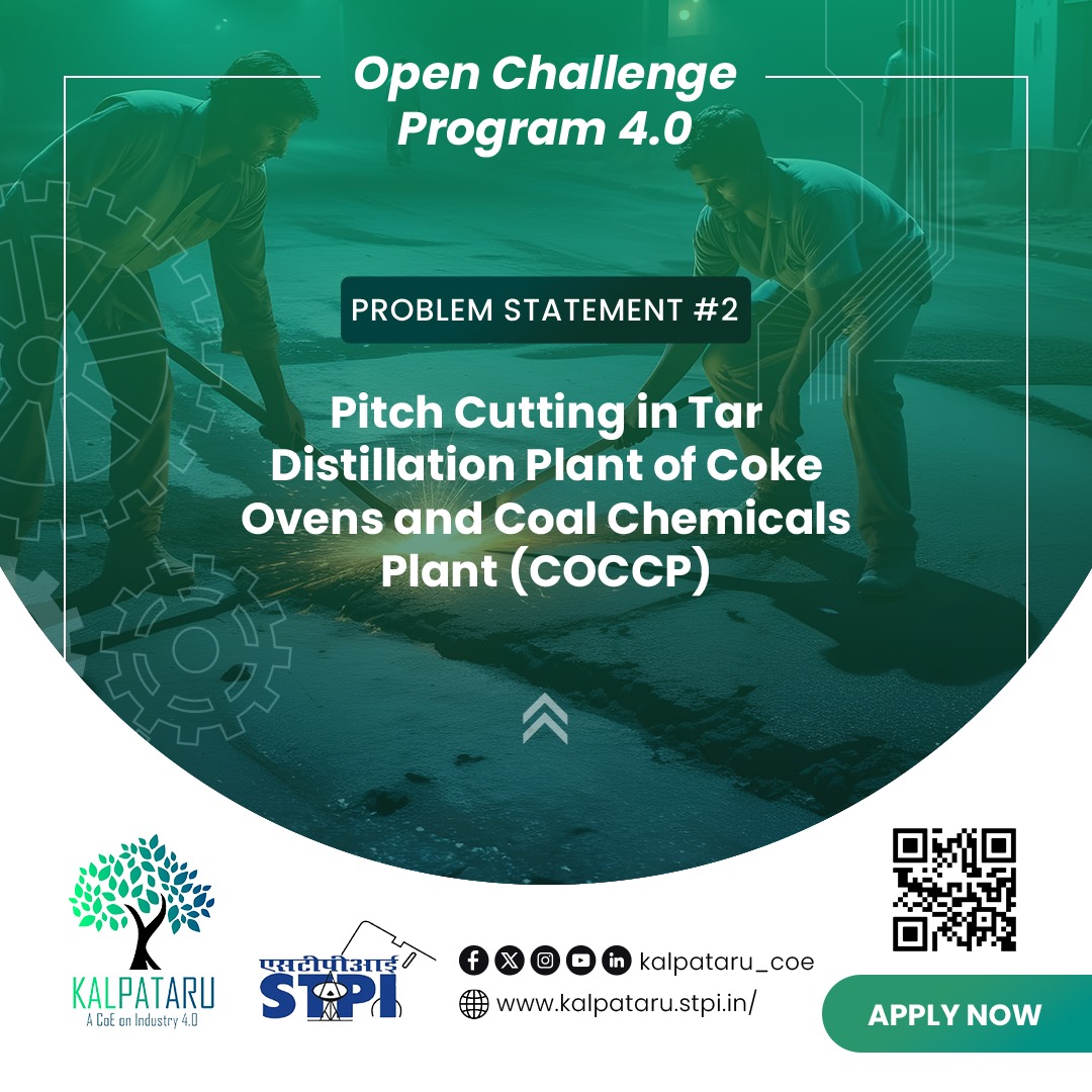 STPI_KALPATARU's tweet photo. Develop a robotics-based solution to cut the pitch, bagging and transporting the same in trucks for the @RINL_VSP problem statement through participating in the #OCP4.0 of #KALPATARU_COE
Apply Now: https://t.co/Db76PdoNlO
@arvindtw @DeveshTyagii @KavithaC8 @stpiindia
#STPICoEs https://t.co/SWl9ATAGp5