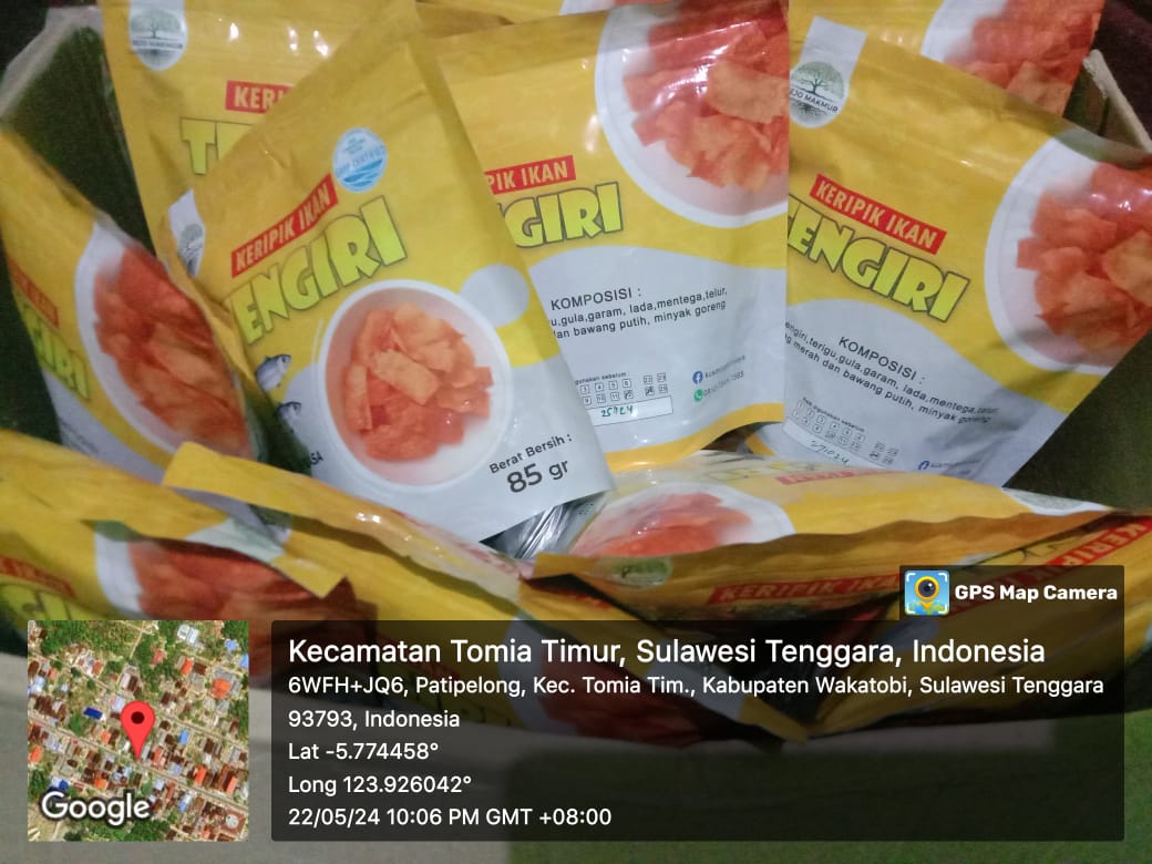 arif_hamiruddin's tweet photo. Rabu, 22/05/2024
Luhkan Wakatobi La Ode Arif H
📝Poklahsar Bejo Makmur: keripik tenggiri 43 pcs &amp; keripik rumput laut 32 pcs (6,4 kg) di Kel. Patipelong Kec. Tomia Timur. Pemasaran Lokal Wakatobi
#GiatLuhkanSatminkalMaros
@BRPBAP3_Maros
@bppsdm_kp
@Ditjen_PDSPKP https://t.co/pt1pXd0wdk