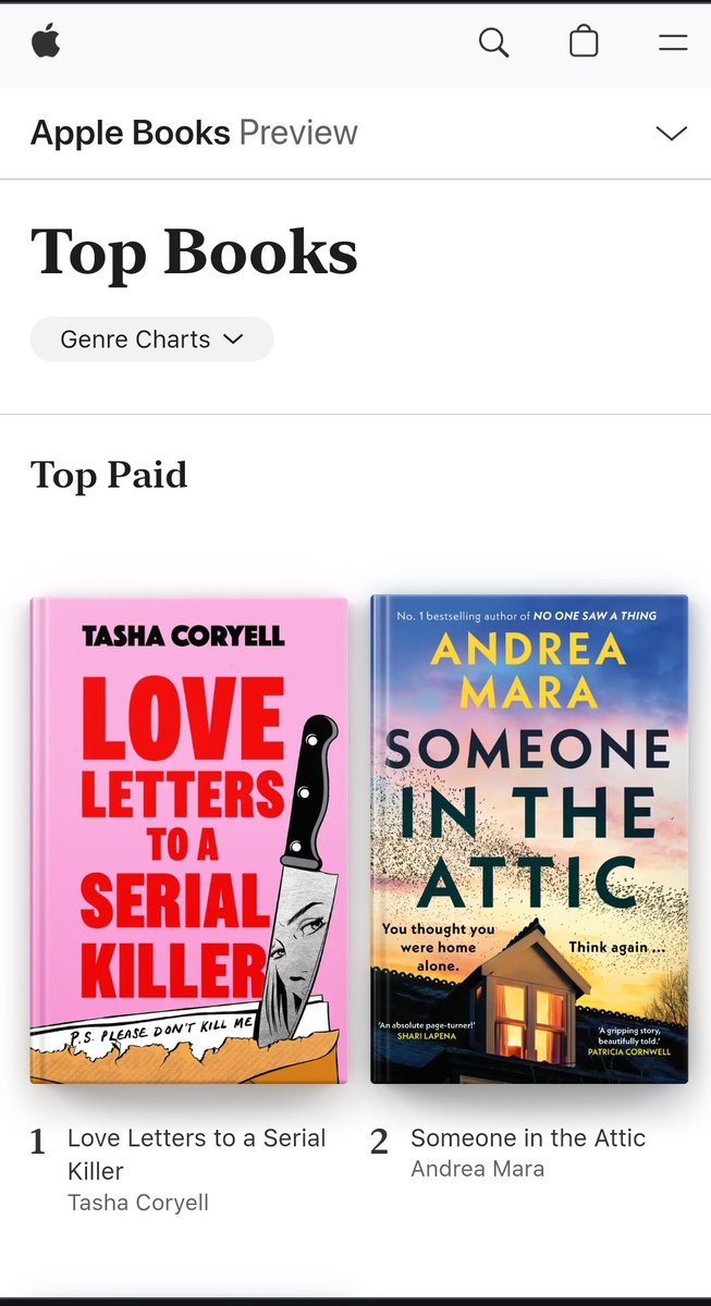 Leodora Darlington (@leodora_) on Twitter photo So so pleased for <a href="/tashaaaaaaa/">Tashaa Smith</a> who is NUMBER ONE ON <a href="/AppleBooks/">Apple Books</a> BABYYYYYY 🎉🍾
And top 100 on <a href="/AmazonUK/">Amazon.co.uk</a> too. Hugely well deserved 🏆
<a href="/orionbooks/">Orion Publishing</a> <a href="/PaperLiterary/">Paper Literary</a> So so pleased for <a href="/tashaaaaaaa/">Tashaa Smith</a> who is NUMBER ONE ON <a href="/AppleBooks/">Apple Books</a> BABYYYYYY 🎉🍾
And top 100 on <a href="/AmazonUK/">Amazon.co.uk</a> too. Hugely well deserved 🏆
<a href="/orionbooks/">Orion Publishing</a> <a href="/PaperLiterary/">Paper Literary</a>