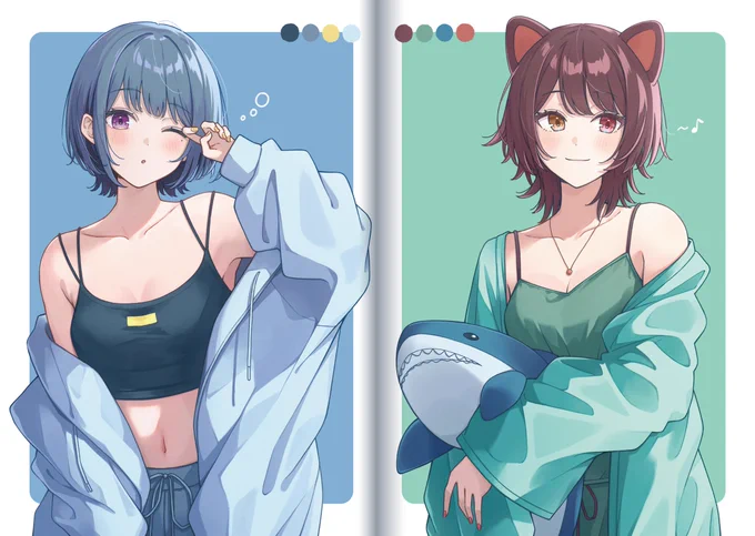 【通販情報 1/2】#にじそうさく09 で頒布した新刊とステッカーとポストカードをメロンブックスさんで通販委託中です新刊 𐰷 グッズ情報はツリーに 