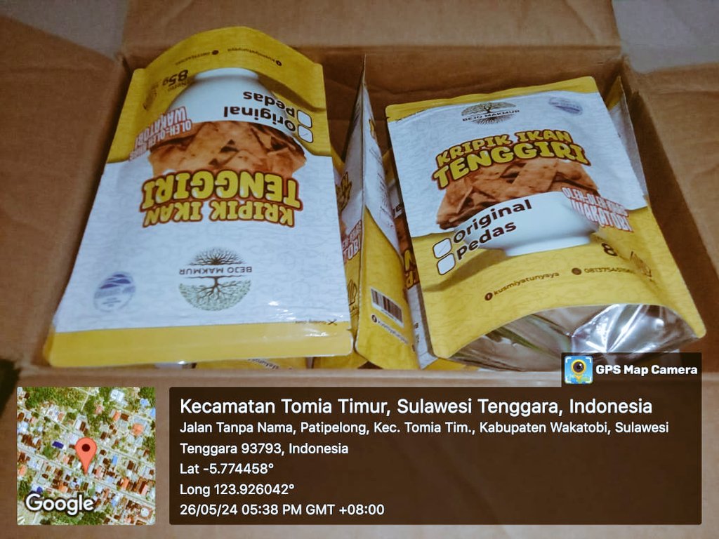 arif_hamiruddin's tweet photo. Minggu, 26/05/2024
Luhkan Wakatobi La Ode Arif H
📝Poklahsar Bejo Makmur: keripik ikan tenggiri 10 pcs (850 gram) di Kel. Patipelong Kec. Tomia Timur. Pemasaran Lokal Wakatobi
#GiatLuhkanSatminkalMaros
@BRPBAP3_Maros  
@Ditjen_PDSPKP https://t.co/5cAMzJZ8mj