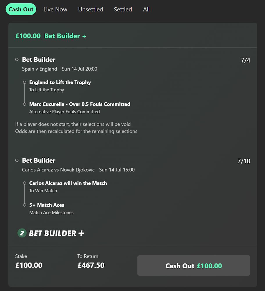 🚨GIVEAWAY BET IS HERE🚨

IF THIS DOUBLE WINS👇

I’LL GIVE £250 TO ONE LUCKY FOLLOWER 💵

OUR BIGGEST GIVEAWAY 🔥

YOU MUST👇

▪️Be Following Me
▪️❤️ This Tweet
▪️Retweet This Tweet

75+ Likes &amp; Retweets for this to go ahead 🤝

COME ENGLAND 🏴󠁧󠁢󠁥󠁮󠁧󠁿🏴󠁧󠁢󠁥󠁮󠁧󠁿

GL ALL ☘️

#EURO2024 #WIMBLEDON