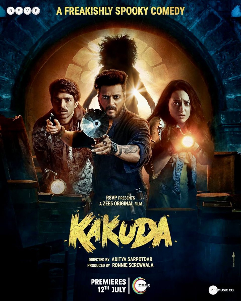 bhavikksangghvi's tweet image. As a wife saving her husband from a curse, Sonakshi is strong, funny, and independent in #Kakuda. Sonakshi Sinha ki yeh nayi movie Munjya ke makers ne banayi hai and the performances in the movie are all fantastic. Saqib has really grown as an actor. Check out #KakudaOnZEE5