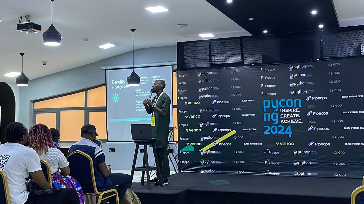 Kafui4k's tweet image. Exploring the difference between Django’s ORM and Raw SQL and when to use which
— Habeebullah Akorede ongoing @PythonNigeria
#PyConNigeria2024
#PythonNigeria2024
#PyConNg2024