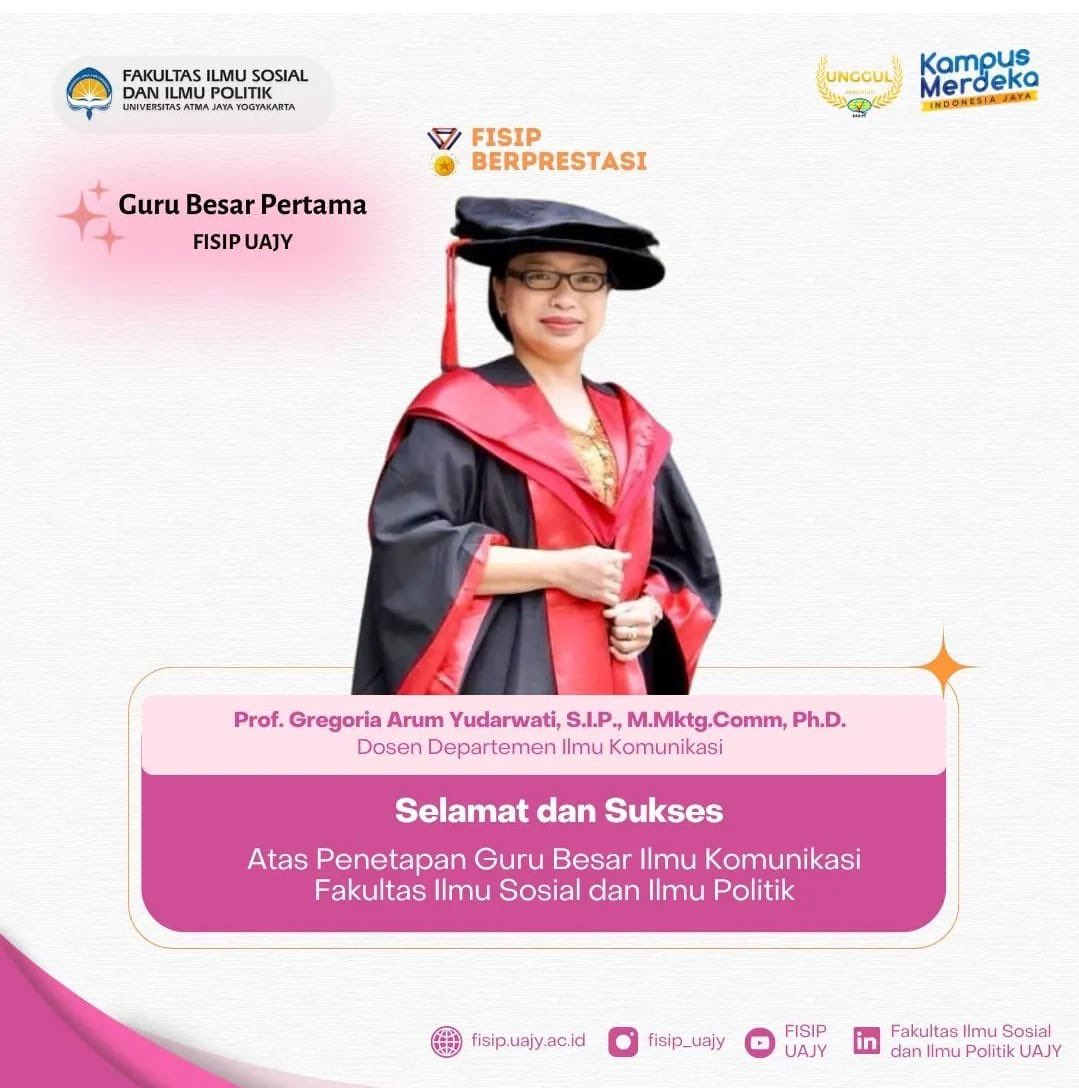 Terima kasih FISIP <a href="/FISIPUAJY/">FISIP UAJY</a> dan UAJY <a href="/uajy/">Universitas Atma Jaya Yogyakarta</a> 🙏