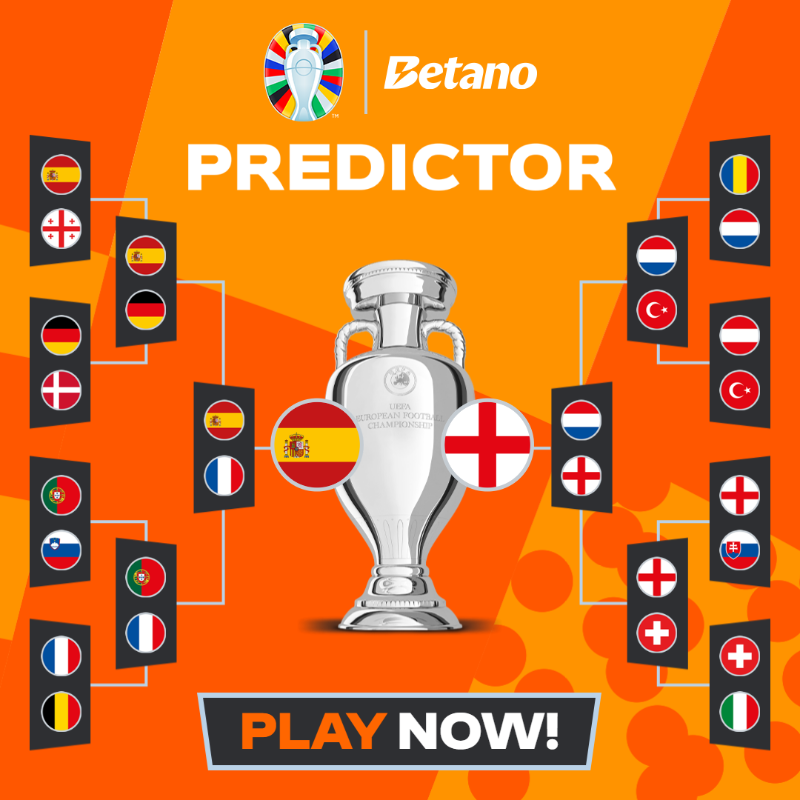 UEFAEURO's tweet photo. Spain or England? 🇪🇸🏴󠁧󠁢󠁥󠁮󠁧󠁿

Crown your champions! ⬇️

#EUROpredictor | #Betano