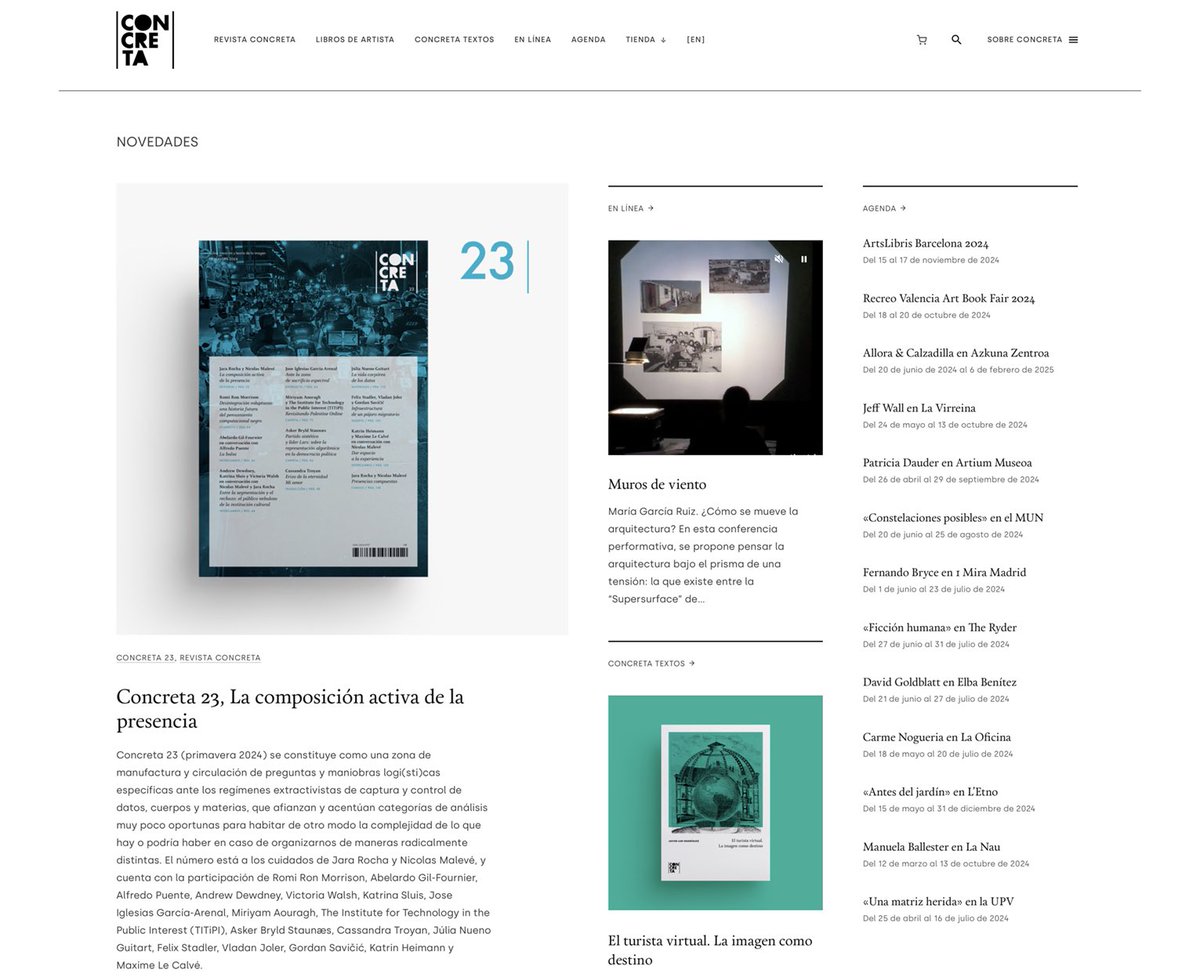 EdConcreta's tweet image. Nos hace mucha ilusión compartir la nueva plataforma online de Concreta después de muchos meses de trabajo y diálogo: editorialconcreta.org 🔗
