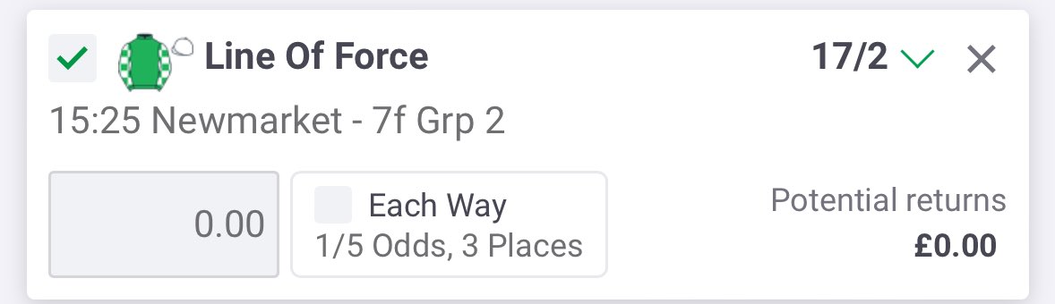 ProProfit_'s tweet photo. 🐎

0.5u E/W
0.5u E/W
NB 1u E/W
0.5u E/W
NAP 2u E/W https://t.co/V5Mx8lMxau