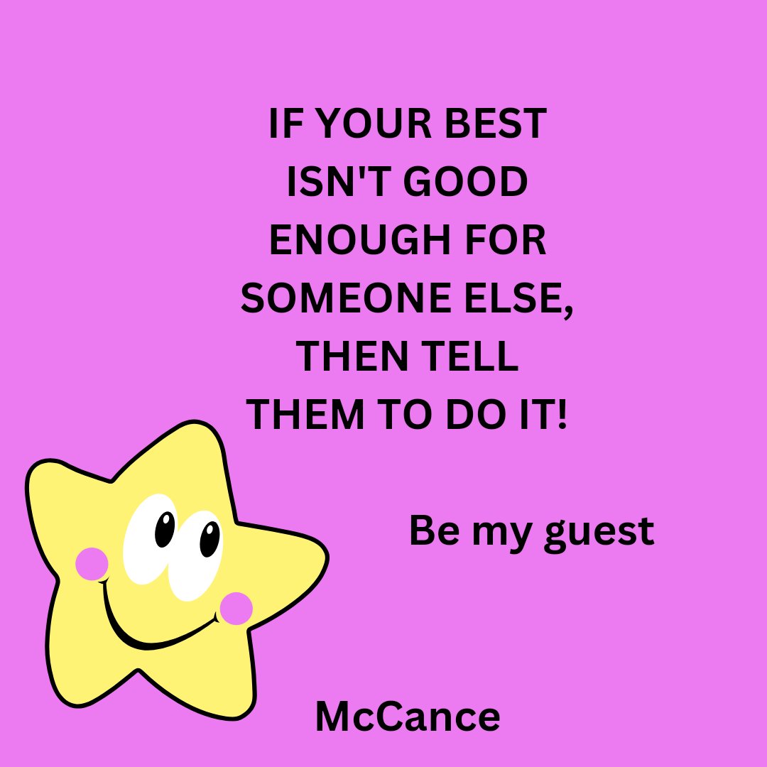 donna_mccance's tweet photo. #PassItOn #criticism #judgment #tryyourbest #MentalHealthMatters #selfcare #TheirTurn
"Go right ahead! Good luck!"
...then walk away. ๐ถโโ๏ธ
#Everyone ๐ https://t.co/e7zV30ywkY