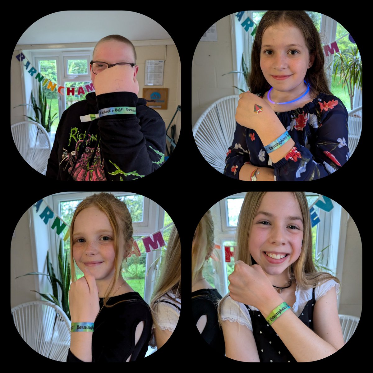 BarninghamPTA's tweet photo. Lots of fun at our disco last night at @BarninghamCEVCP, we even had a dinosaur turn up to party 🦖🎉 Y6 children were given a special leavers wristband as a memento and we raised £145 for the school. Thank you to all who supported us 🙏 https://t.co/3N0SDILND8