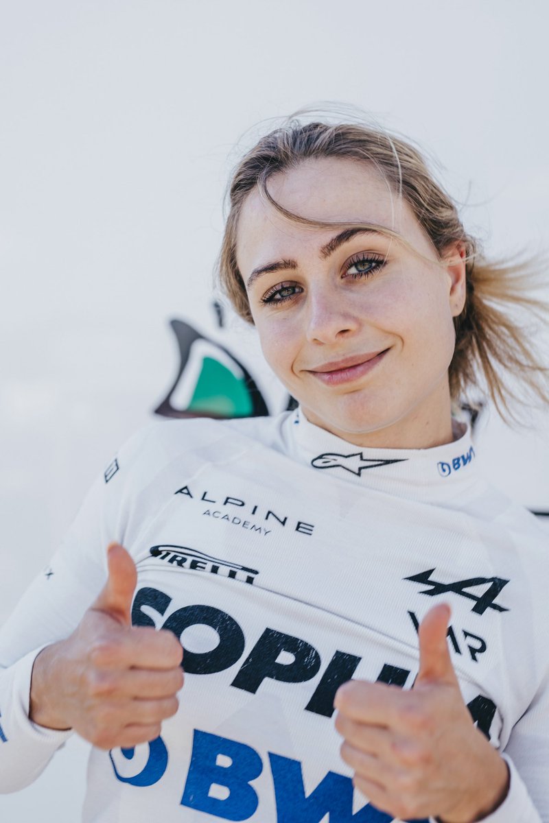 SophiaFloersch's tweet photo. What a kick! A personal highlight. I enjoy showing what's possible so much. News coming soon #Sophia #racegirl #unscripted #Alpine #racHer #pushingthelimits https://t.co/joRg0zgBfj