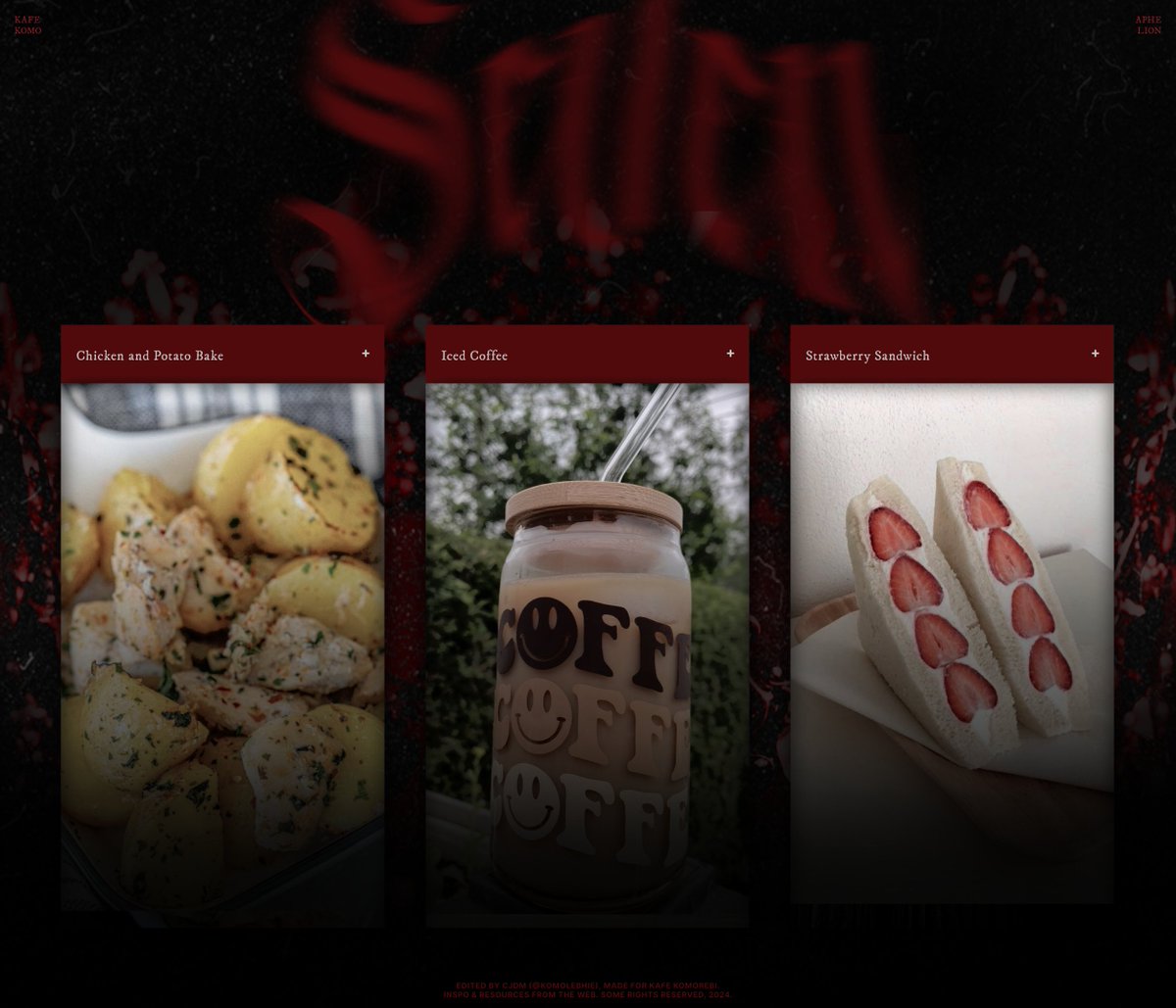 ⠀

喜爱 、KOMO  𝄞⨾
𝐀𝐏𝐇𝐄𝐋𝐈𝐎𝐍 has something
for you  ,  <a href="/faeryqore/">𝓧</a>. 
⋆   May these treats give you energy for today, thank you for coming!

   ⠀