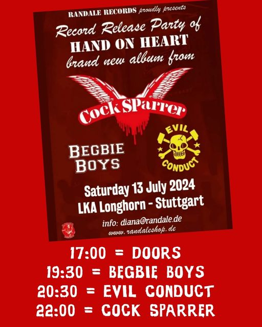 oldschool_STR's tweet photo. #BegbieBoys #CockSparrer #EvilConduct #Oi #Stuttgart https://t.co/0Gv5BAXRnb