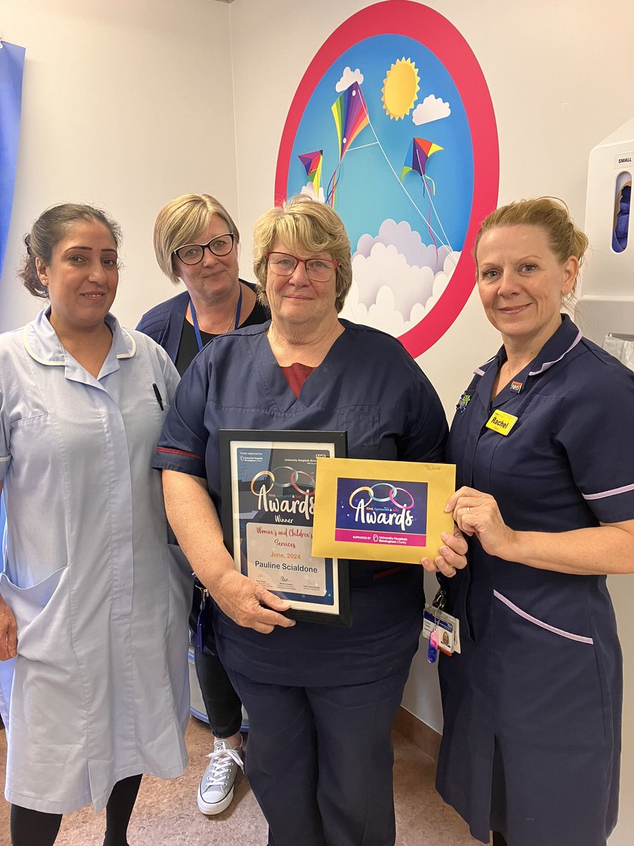 So very pleased to be presenting our lovely <a href="/uhbtrust/">University Hospitals Birmingham</a> Paeds Dermatology Specialist Nurse Pauline the Women’s &amp; Children’s Kind, Connected, Bold award for June 2024! Pauline always goes above &amp; beyond to care for &amp; support patients! Thank you Pauline, you are a 🌟 <a href="/BhavnaGokani/">Bhavna Gokani</a>