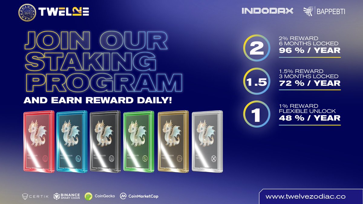 🌟 Calling all NFT enthusiasts! 🌟

🚀 Ready to level up your crypto game? Join Twelve Zodiac’s stacking programs! 🌙 Earn daily rewards while keeping your NFTs to become more valuable assets. 🎨💰

Don’t miss out—your future self will thank you! 🙌
